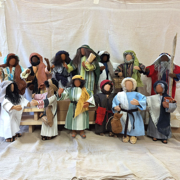 Abendmahlszene - Jesus - 12 Jünger/Apostel - Gesamte Ausstattung + Geschenke